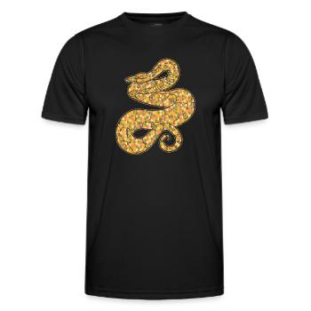 Boa Constrictor Geometric - Men's Functional T-Shirt - black - Front - AI Model Male 178 dark (178cm)