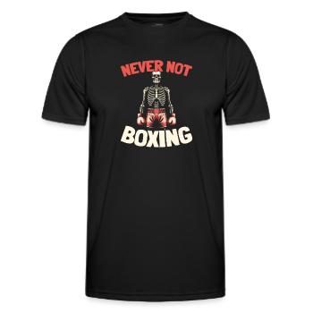 Boxen Boxer - Männer Funktions-T-Shirt - Schwarz - Vorne - AI Model Male 178 dark (178cm)