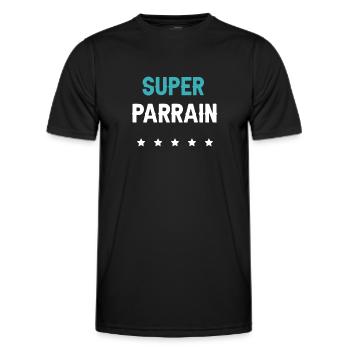 Superpate Zukunft Pate Mann Geschenk Pate - Männer Funktions-T-Shirt - Schwarz - Vorne - AI Model Male 178 dark (178cm)
