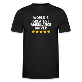 Funny Ambulance Driver EMS Paramedic Emergency - Men's Functional T-Shirt - black - Front - AI Model Male 178 dark (178cm)