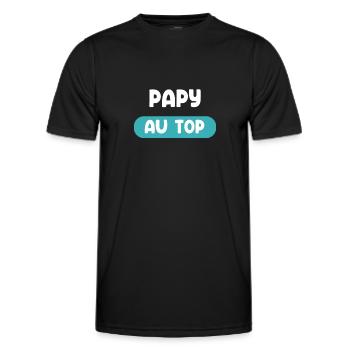 Opa an der Spitze Opa Geschenk Opa - Männer Funktions-T-Shirt - Schwarz - Vorne - AI Model Male 178 dark (178cm)