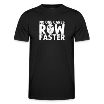Personne ne s’en soucie Aviron barreur Rameurs drôle - T-shirt sport Homme - noir - Devant - AI Model Male 178 dark (178cm)