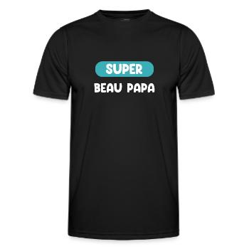 Super Stepdad Gift Stepfather Stepdad Stepdad - Men's Functional T-Shirt - black - Front - AI Model Male 178 dark (178cm)