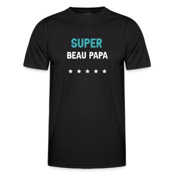 super beau père futur beau père homme beau papa - T-shirt sport Homme - noir - Devant - AI Model Male 178 dark (178cm)