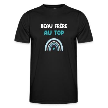 Schwager mit Regenbogen-Top - Männer Funktions-T-Shirt - Schwarz - Vorne - AI Model Male 178 dark (178cm)