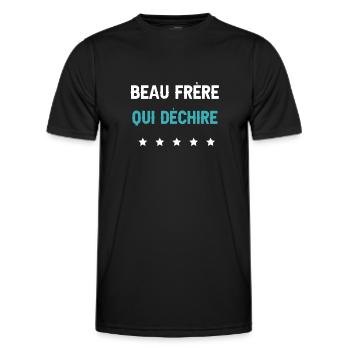 Schwager, der den zukünftigen Schwager rockt - Männer Funktions-T-Shirt - Schwarz - Vorne - AI Model Male 178 dark (178cm)