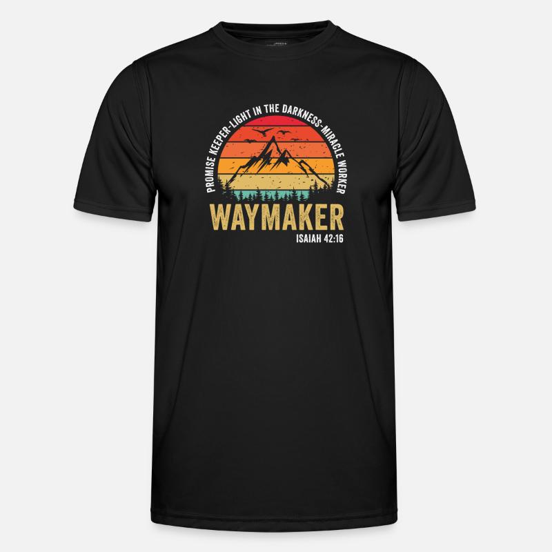 Wegweiser, Versprechenshüter, Wundertäter - Männer Funktions-T-Shirt - Schwarz