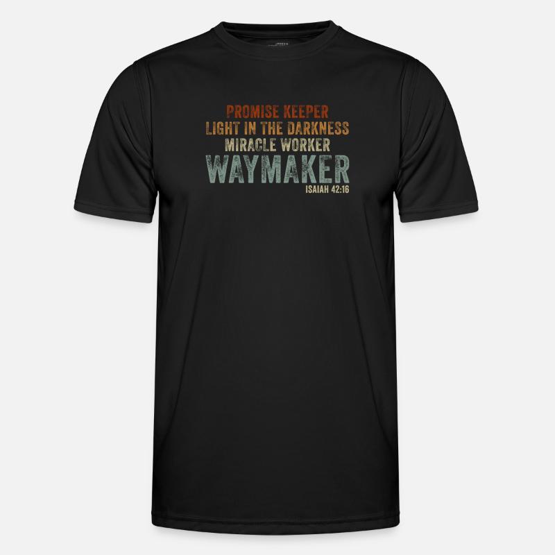 Wegweiser, Versprechenshüter, Wundertäter - Männer Funktions-T-Shirt - Schwarz