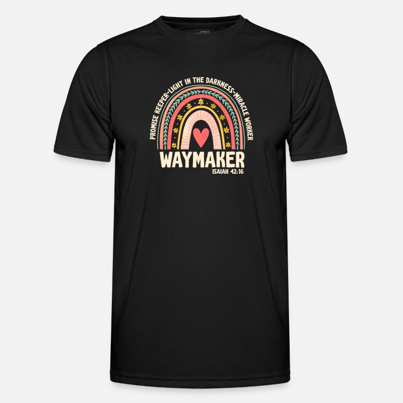 Wegweiser, Versprechenshüter, Wundertäter - Männer Funktions-T-Shirt - Schwarz