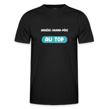 Urgroßvater am oberen Ende Geschenk - Männer Funktions-T-Shirt - Schwarz - Vorne - AI Model Male 178 dark (178cm)