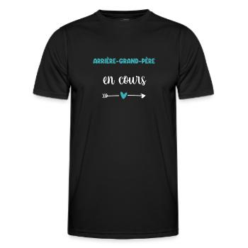 Urgroßvater Running Heart - Männer Funktions-T-Shirt - Schwarz - Vorne - AI Model Male 178 dark (178cm)
