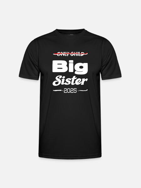 Only child big sister 2025 - Men's Functional T-Shirt - black