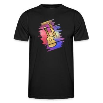 Guitar Johnny - Men's Functional T-Shirt - black - Front - AI Model Male 178 dark (178cm)