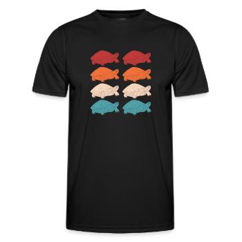 Tortue Vintage Rétro Tortue Curseur à oreilles rouges - T-shirt sport Homme - noir - Devant - AI Model Male 178 dark (178cm)
