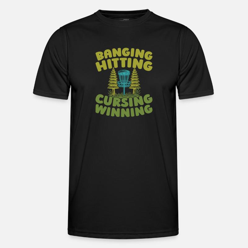 Frisbee Golf Disc Golf - Men's Functional T-Shirt - black