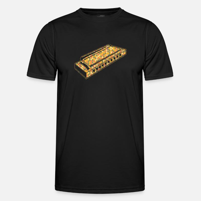 Harmonica Geometric - Men's Functional T-Shirt - black