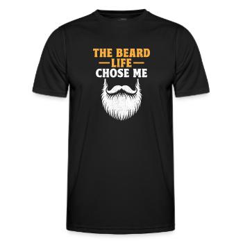 Der Bart Leben wählte mich Bärte Gesichtsbehaarung Mann - Männer Funktions-T-Shirt - Schwarz - Vorne - AI Model Male 178 dark (178cm)