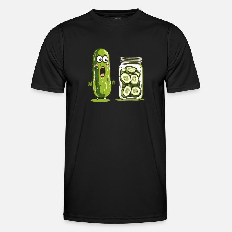 Drôle de concombre s’émerveille devant les parents marinés T-shirt sport Homme