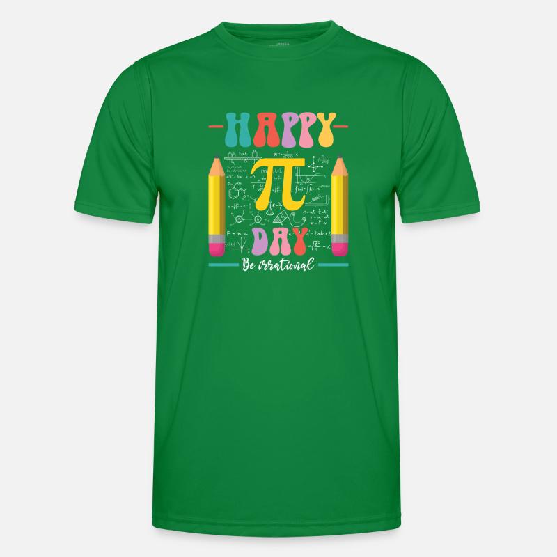 Happy Pi Day Sei Irrational Männer Funktions-T-Shirt