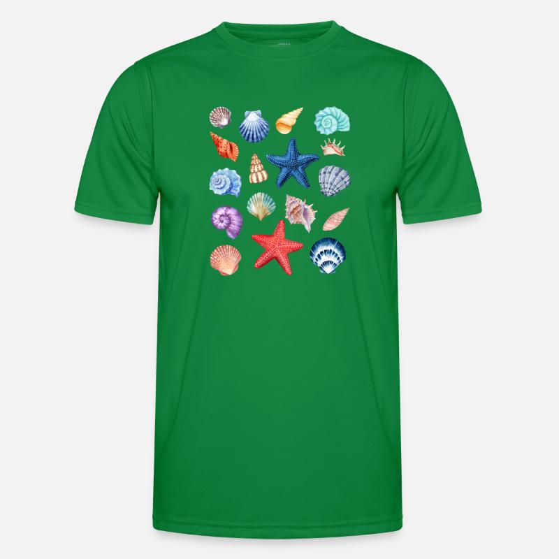Shell Collection.Colorful Shells from Summer Holidays Men's Functional T-Shirt