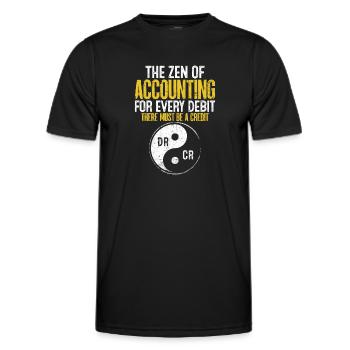 Das Zen der Buchhaltung Lustig CPA Finanzen - Männer Funktions-T-Shirt - Schwarz - Vorne - AI Model Male 178 dark (178cm)
