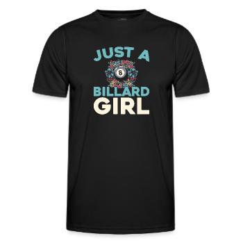 Billard, juste une fille de billard - T-shirt sport Homme - noir - Devant - AI Model Male 178 dark (178cm)