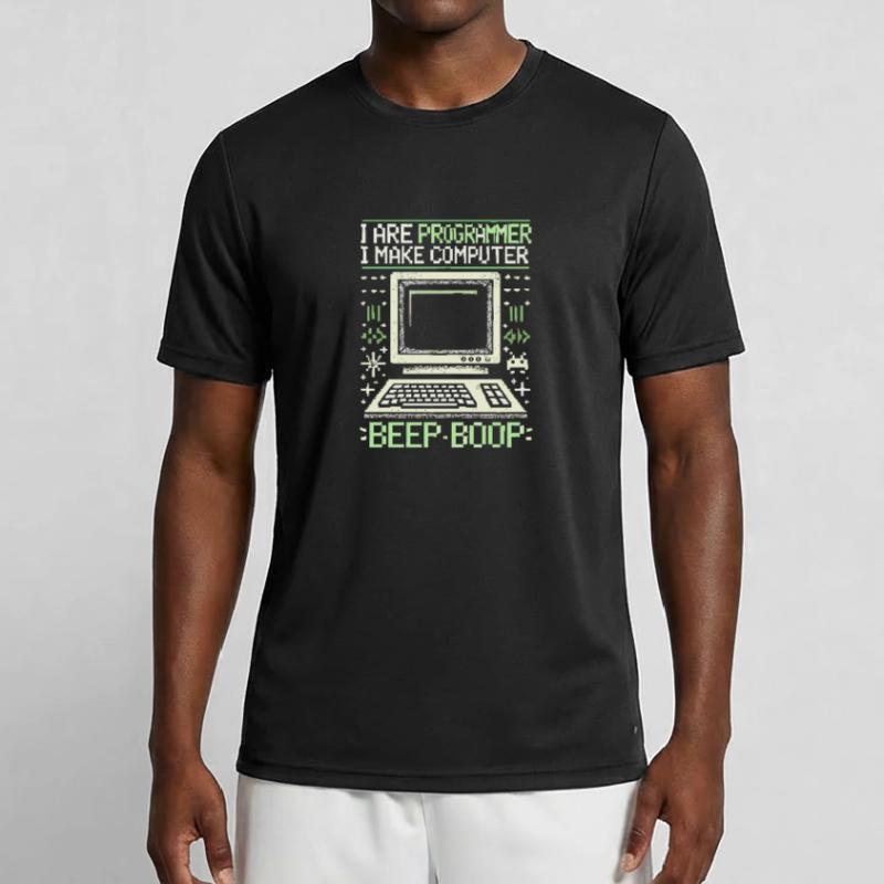 Ich bin Programmierer Ich mache Computer Piep Boop Männer Funktions-T-Shirt