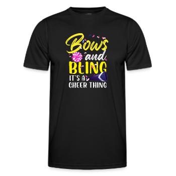 Arcs et bling C’est un truc de cheer Gymnastique - T-shirt sport Homme - noir - Devant - AI Model Male 178 dark (178cm)