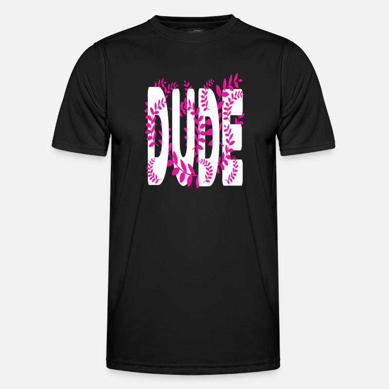 Hawaii style text Dude - Men's Functional T-Shirt - black