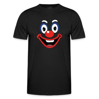 Carnaval Drôle Clown Face Costume - T-shirt sport Homme - noir - Devant - AI Model Male 178 dark (178cm)
