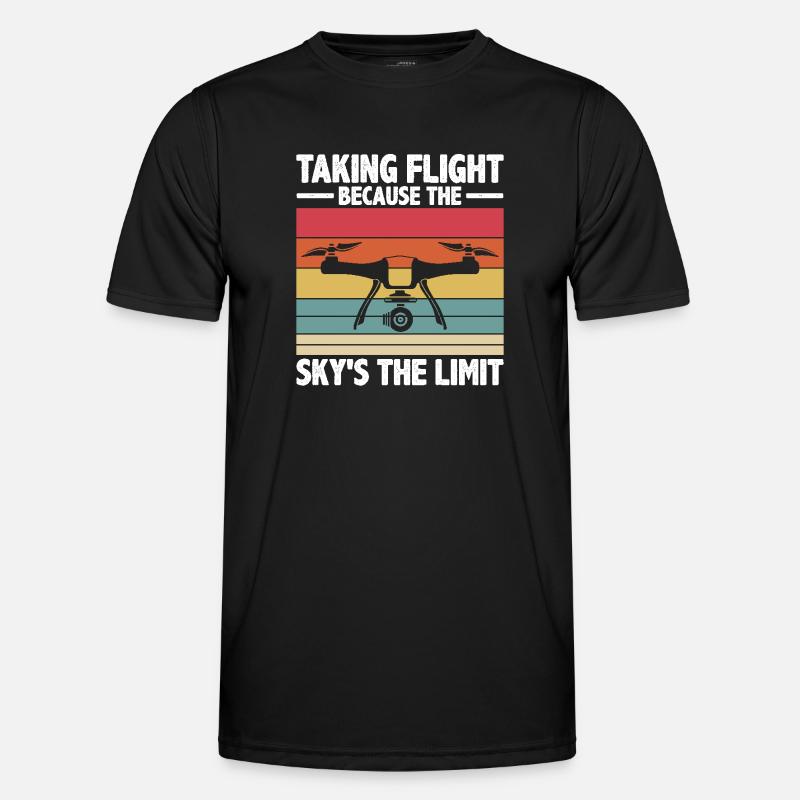 Drone Quadcopter Drone Pilot - Men's Functional T-Shirt - black