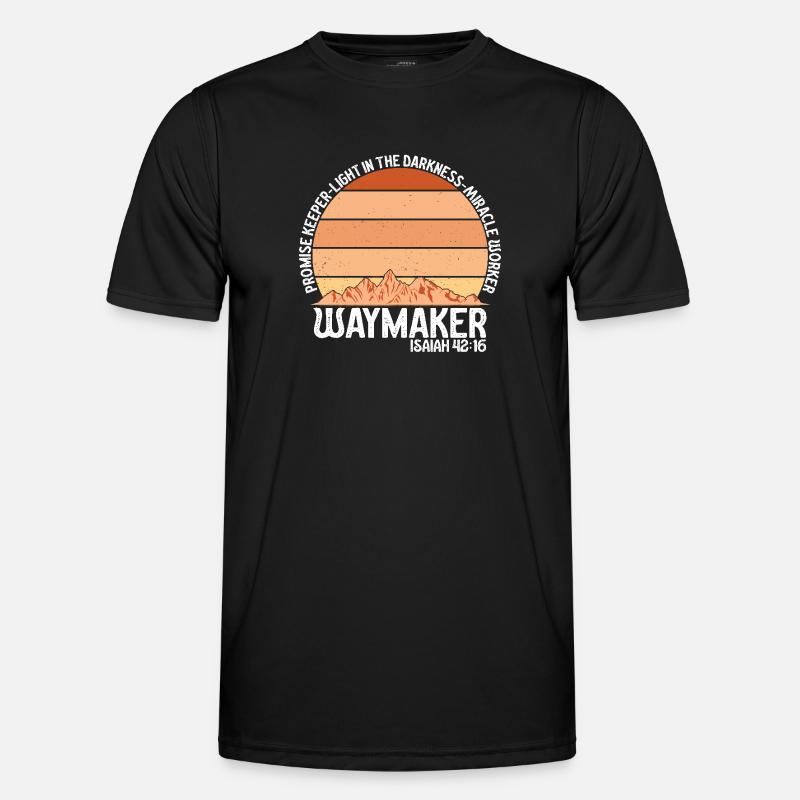 Wegweiser, Versprechenshüter, Wundertäter - Männer Funktions-T-Shirt - Schwarz