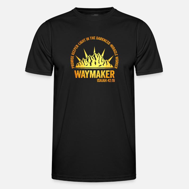 Wegweiser, Versprechenshüter, Wundertäter - Männer Funktions-T-Shirt - Schwarz