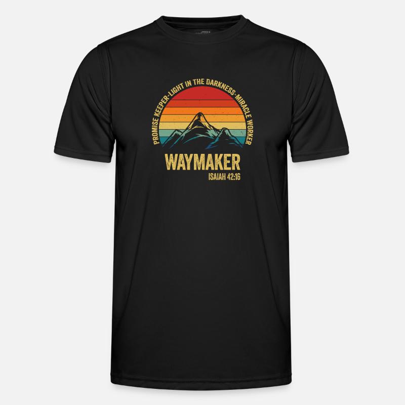 Wegweiser, Versprechenshüter, Wundertäter - Männer Funktions-T-Shirt - Schwarz