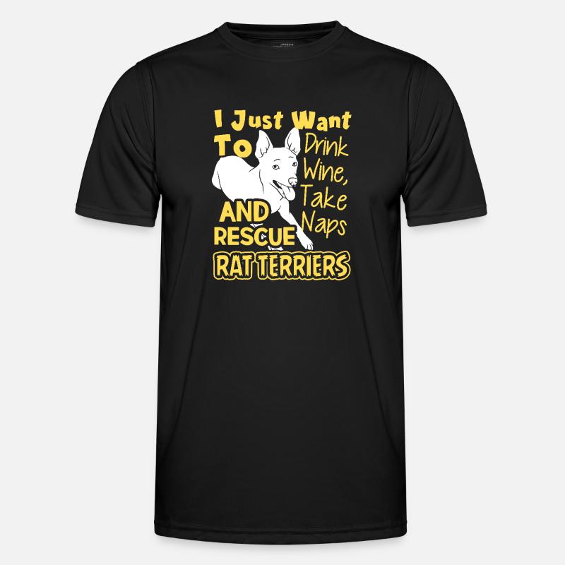 Rescue Rat Terriers - Men's Functional T-Shirt - black