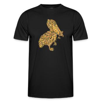 Pelican Geometric - Men's Functional T-Shirt - black - Front - AI Model Male 178 dark (178cm)