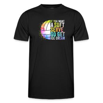 Wenn Sie ein Softeis wollen, holen Sie sich Eis - Männer Funktions-T-Shirt - Schwarz - Vorne - AI Model Male 178 dark (178cm)
