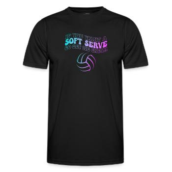 Wenn Sie ein Softeis wollen, holen Sie sich Eis - Männer Funktions-T-Shirt - Schwarz - Vorne - AI Model Male 178 dark (178cm)