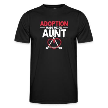L’adoption m’a fait tante Gotcha jour tante drôle tante - T-shirt sport Homme - noir - Devant - AI Model Male 178 dark (178cm)