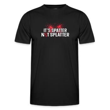 Its Spatter Not Splatter Forensic Crime Scene - Men's Functional T-Shirt - black - Front - AI Model Male 178 dark (178cm)