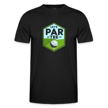 Let's Par Tee Golf Golfer - Männer Funktions-T-Shirt - Schwarz - Vorne - AI Model Male 178 dark (178cm)