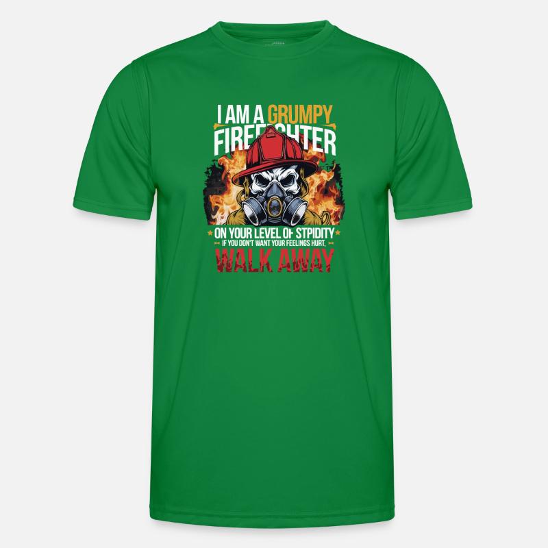 GRUMPY FIREFIGHTHER Men's Functional T-Shirt
