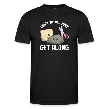 Ne pouvons-nous pas tous nous entendre Funny Games Rock - T-shirt sport Homme - noir - Devant - AI Model Male 178 dark (178cm)