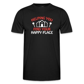 Immobilienmakler Makler Immobilien - Männer Funktions-T-Shirt - Schwarz - Vorne - AI Model Male 178 dark (178cm)