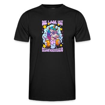 Die Lage Ist Besäufniserregend - Männer Funktions-T-Shirt - Schwarz - Vorne - AI Model Male 178 dark (178cm)