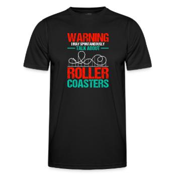 Achterbahnstrecke Achterbahnliebhaber Völker - Männer Funktions-T-Shirt - Schwarz - Vorne - AI Model Male 178 dark (178cm)