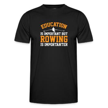 Équipe d’aviron pour le barreur Lover Coastal Rowing - T-shirt sport Homme - noir - Devant - AI Model Male 178 dark (178cm)