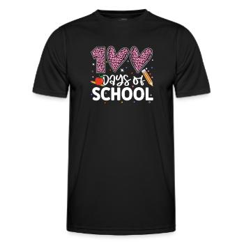 100 Tage Schule Lustiger Hundertster Schultag - Männer Funktions-T-Shirt - Schwarz - Vorne - AI Model Male 178 dark (178cm)