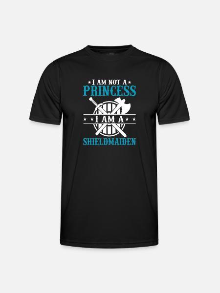 Shieldmaiden Lagertha Germanische Kriegerin - Männer Funktions-T-Shirt - Schwarz
