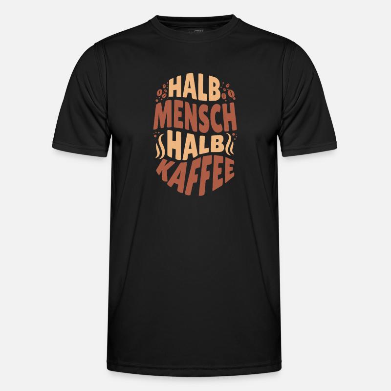 Cool half human half coffee for coffee lovers Men's Functional T-Shirt